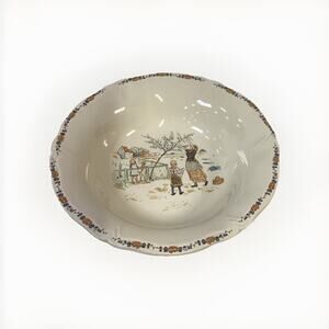 Vintage Sarreguemines Digoin France Enfants Richard Serving Dish - 10”D